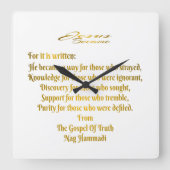 Jezus werd vierkante klok (Voorkant)