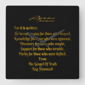 Jezus werd vierkante klok (Voorkant)