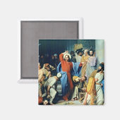 Jezus werpt geldwisselaars uit magneet (Voorkant / Achterkant)