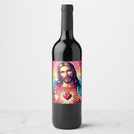Jezus wijn etiketten! etiket (Voorkant)