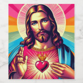 Jezus wijn etiketten! wijn etiket (Enkel label)