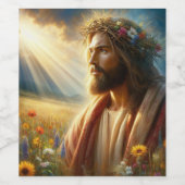 Jezus wijn fles etiket! wijn etiket (Enkel label)