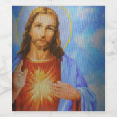 Jezus wijnfles wijn etiket (Enkel label)