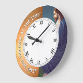 Jezus wil je kijken naar de Time Funny Clock Grote Klok (Hoek)