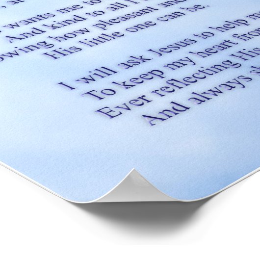 Jezus wil me voor een zonlicht Afbeelding. Poster (Hoek)