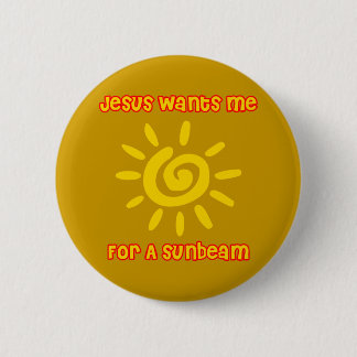 Jezus wil me voor een zonnestraal ronde button 5,7 cm