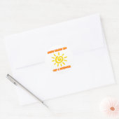 Jezus wil me voor een zonnestraal ronde sticker (Envelop)