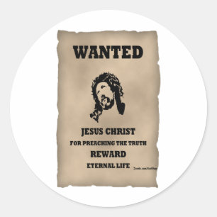 Jezus wilde Poster Ronde Sticker