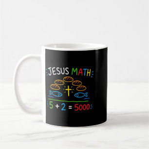 Jezus Wiskunde 2 Vissen 5 Broden Voedt De 5000 Bij Koffiemok