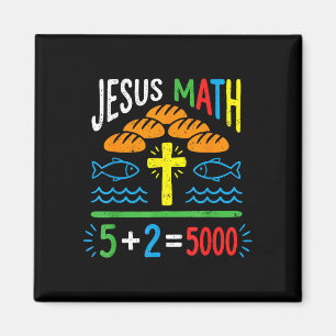 Jezus wiskunde 2 vissen 5 broden voedt de 5000 bij magneet