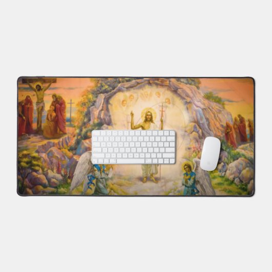 JEZUS witH 2 ENGELEN Bureaumat (Keyboard & Muis)