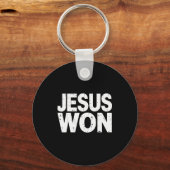 Jezus Won Christelijk Geloof Religieus Sleutelhanger (Voorkant)