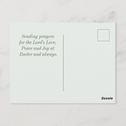 Jezus woont in de lente - dwerg briefkaart (Achterkant)