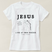 Jezus woont in Red Rocks T-shirt (Design voorkant)