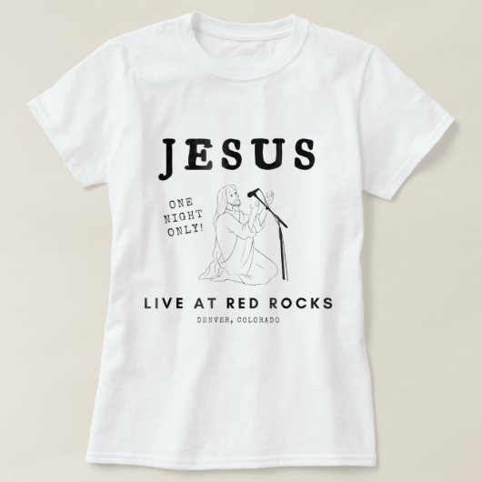 Jezus woont in Red Rocks T-shirt (Design voorkant)