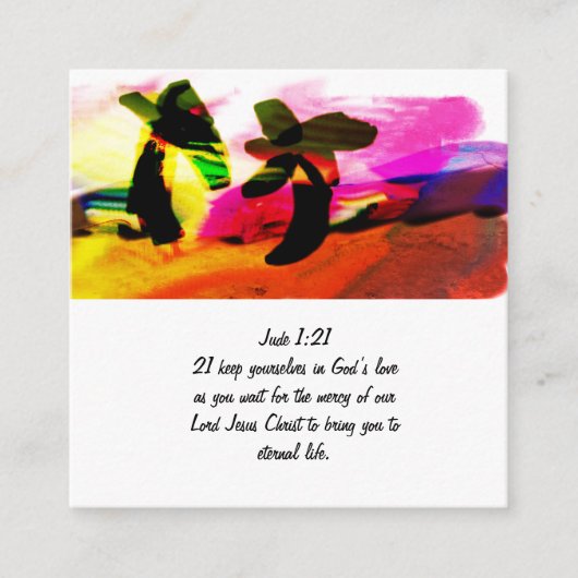 Jezus woord informatiekaartje (Voorkant)