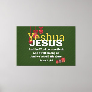 JEZUS WORD WERD VLEESKERST   CHRISTELIJK CANVAS AFDRUK