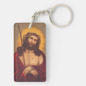 Jezus wordt gekroond met een doornenkroon sleutelhanger (achterkant)