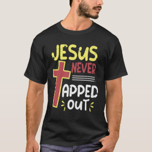 Jezus worstelde nooit met Christelijke worsteling T-shirt