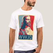Jezus — WWJD T-shirt (Voorkant)