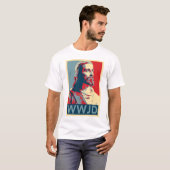 Jezus — WWJD T-shirt (Voorkant volledig)