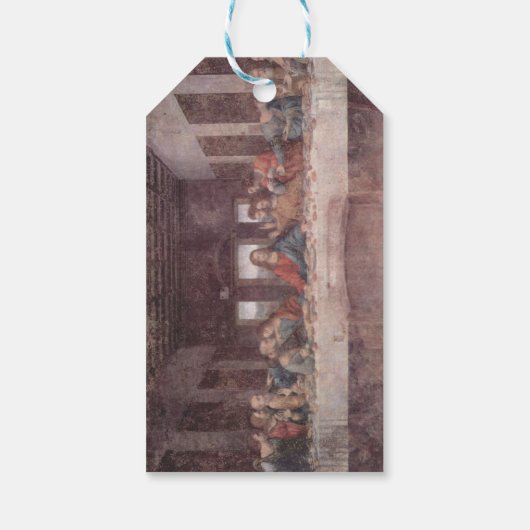 Jezus "Yeshua" Het Laatste Avondmaal, Leonardo da Cadeaulabel (Achterkant)