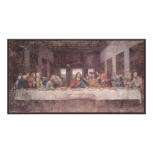 Jezus "Yeshua" Het Laatste Avondmaal, Leonardo da  Foto Afdruk