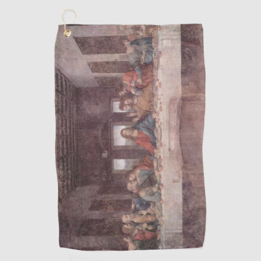 Jezus "Yeshua" Het Laatste Avondmaal, Leonardo da  Golfhanddoek (Voorkant)