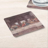 Jezus "Yeshua" Het Laatste Avondmaal, Leonardo da  Kartonnen Onderzetters (Schuin)