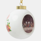 Jezus "Yeshua" Het Laatste Avondmaal, Leonardo da  Keramische Bal Ornament (Links)