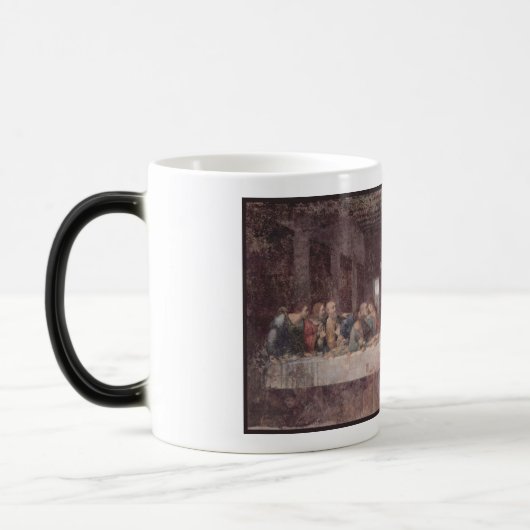 Jezus "Yeshua" Het Laatste Avondmaal, Leonardo da  Magische Mok (Links)