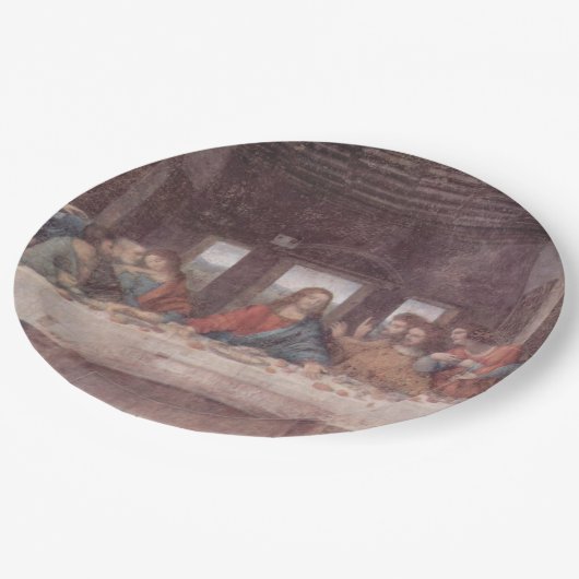 Jezus "Yeshua" Het Laatste Avondmaal, Leonardo da  Papieren Bordje (Gekanteld)