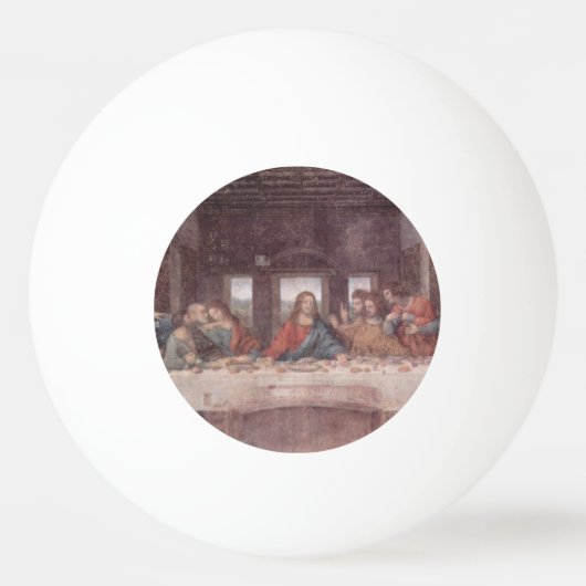 Jezus "Yeshua" Het Laatste Avondmaal, Leonardo da  Pingpongbal (Voorkant)