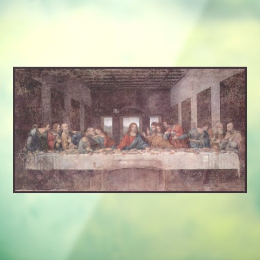 Jezus "Yeshua" Het Laatste Avondmaal, Leonardo da  Raamsticker (Vel 3)