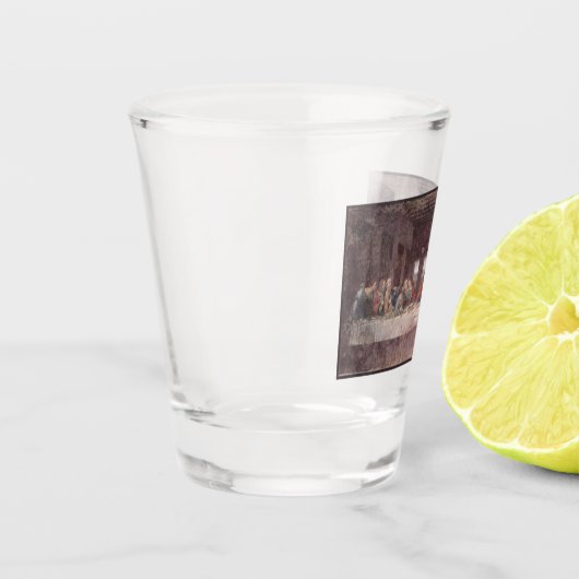 Jezus "Yeshua" Het Laatste Avondmaal, Leonardo da  Shot Glas (Links)