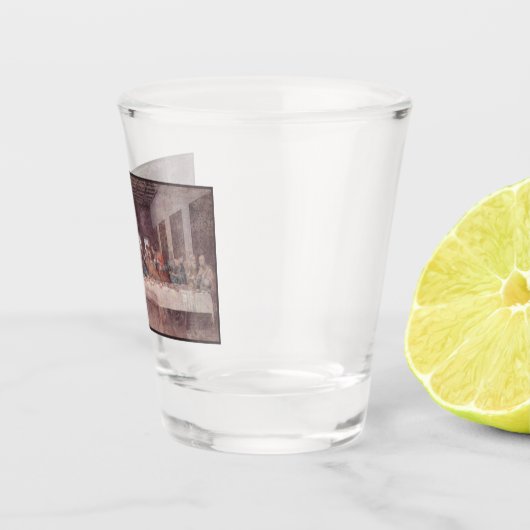 Jezus "Yeshua" Het Laatste Avondmaal, Leonardo da  Shot Glas (Rechts)
