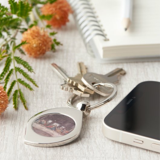 Jezus "Yeshua" Het Laatste Avondmaal, Leonardo da  Sleutelhanger (Zijkant)