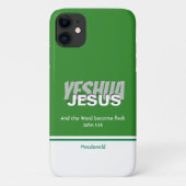 JEZUS YESHUA Schrift gepersonaliseerd GROEN Case-Mate iPhone Case (Achterkant)