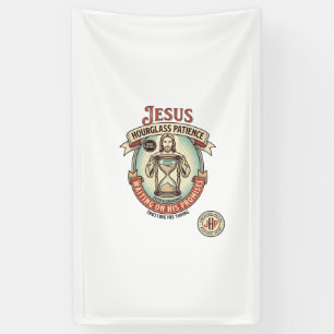 Jezus Zandloper Geduld Jezus Zandloper Geduld Spandoek