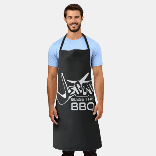 Jezus Zegen Deze BBQ Schort (Gedragen)