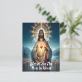 Jezus Zegen het Zuivere Hart: temidden van velen Briefkaart (Staand voorkant)