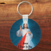 Jezus zegende goddelijke genade die ik vertrouw op sleutelhanger (Voorkant)