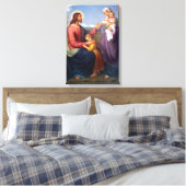 Jezus zegent de kinderen Religieus Canvas Afdruk (Insitu (Slaapkamer))