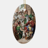 Jezus zegent kleine kinderen die sieraden schilder keramisch ornament (Rechts)