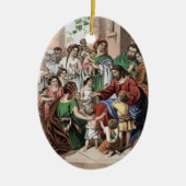 Jezus zegent kleine kinderen die sieraden schilder keramisch ornament (Voorkant)
