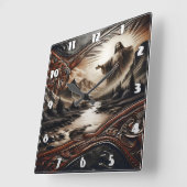 Jezus zegent Natuur in een sereen landschap Vierkante Klok (Hoek)