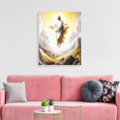 Jezus zegevierde bij de hemelpoort canvas afdruk (Insitu (Woonkamer))