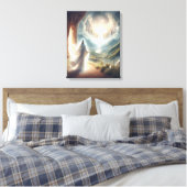 Jezus zegevierde bij de hemelpoort canvas afdruk (Insitu (Slaapkamer))