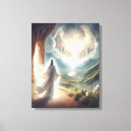 Jezus Zegeviert aan de Hemelpoort Canvas Afdruk