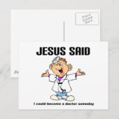 Jezus zei dat dokter Christelijk design Briefkaart (Voorkant / Achterkant)